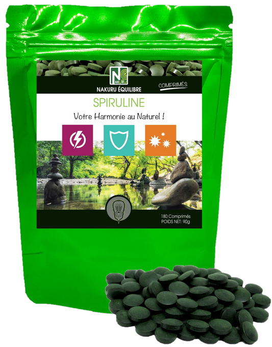Spiruline | 180 Comprimés | Gamme Équilibre | Fabriqué en France | "Votre Harmonie au Naturel!"