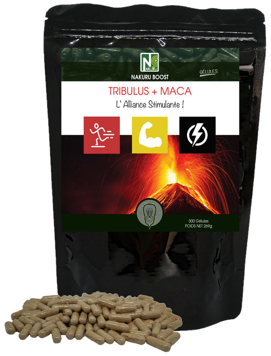 Tribulus + Maca | 500 Gélules | Gamme Boost | Fabriqué en France | "L'Alliance Stimulante !"