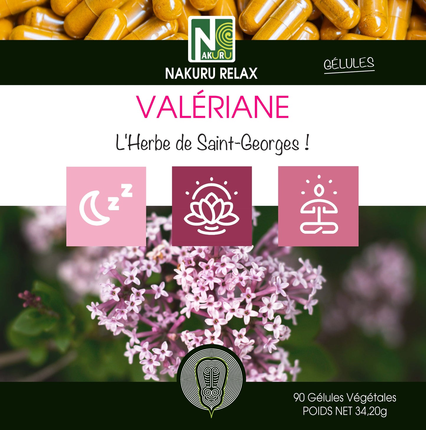 Valériane | 90 Gélules Végétales | Gamme Relax | Fabriqué en France | "L'Herbe de Saint-Georges!"