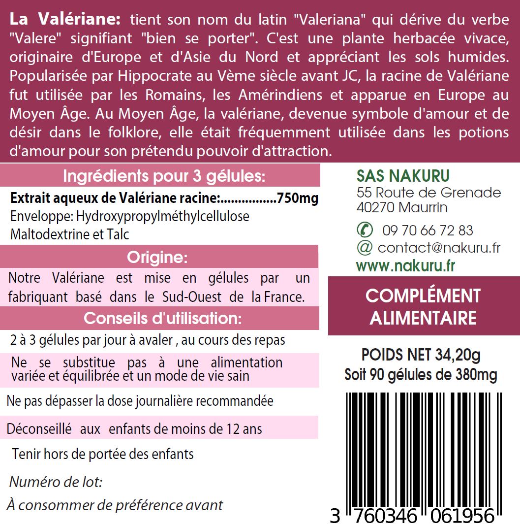 Valériane | 90 Gélules Végétales | Gamme Relax | Fabriqué en France | "L'Herbe de Saint-Georges!"