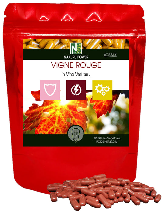 Vigne Rouge | 90 Gélules Végétales | Gamme Power | Fabriqué en France | "In Vino Veritas!"