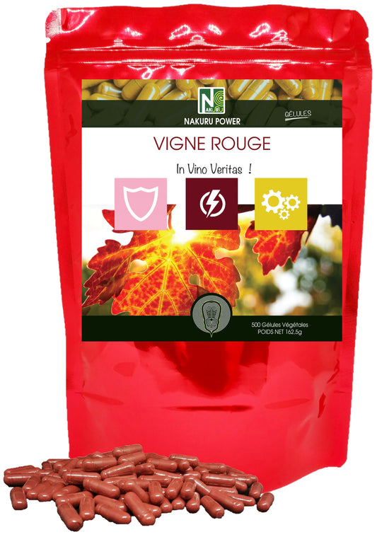 Vigne Rouge | 500 Gélules Végétales | Gamme Power | Fabriqué en France | "In Vino Veritas!"