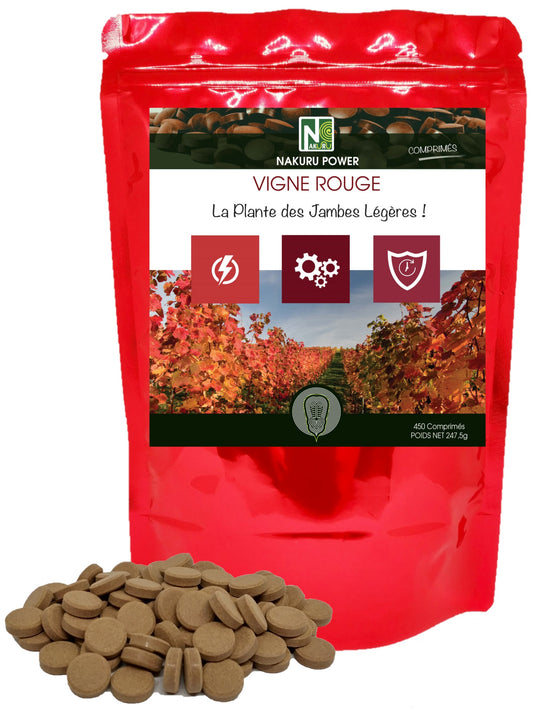 Vigne Rouge | 450 Comprimés |Gamme Power | Fabriqué en France | "La Plante des Jambes Légères!"