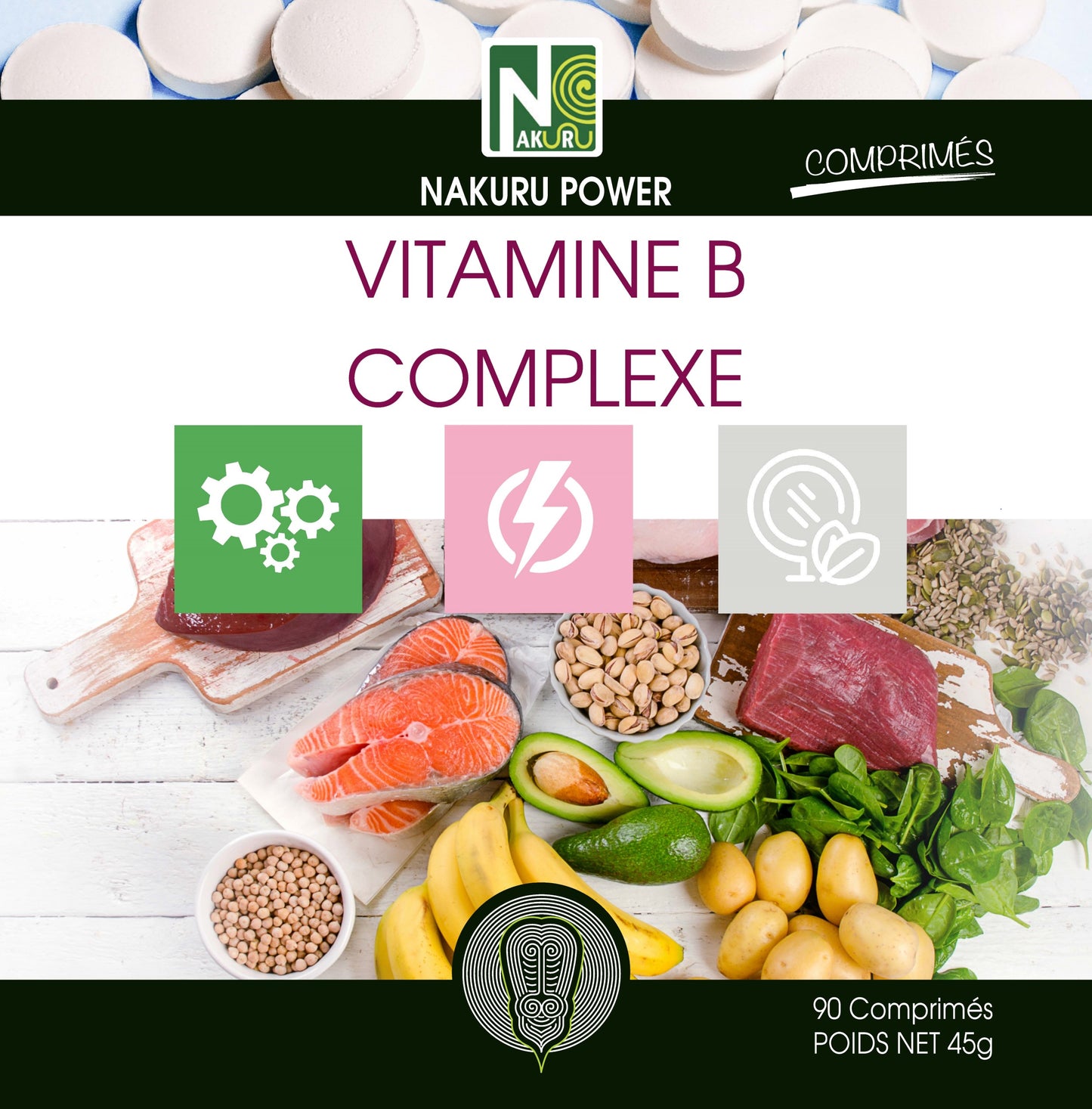 Vitamines B Complexe | 90 Comprimés | Gamme Power | Fabriqué en France