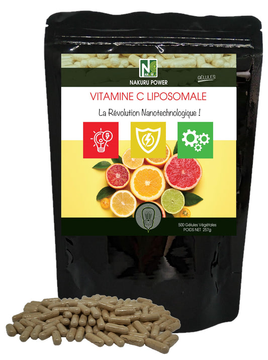 Vitamine C Liposomale | 500 Gélules Végétales | Gamme Power | Fabriqué en France | "La Révolution Nanotechnologique !"