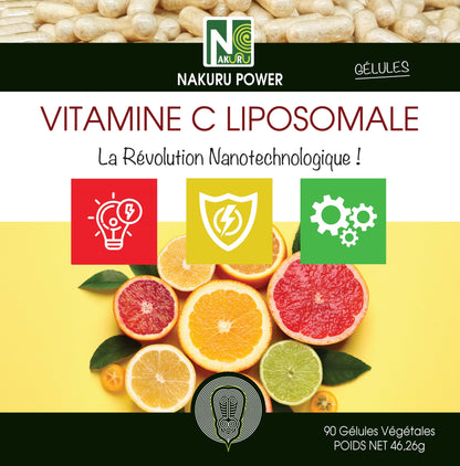 Vitamine C Liposomale | 90 Gélules Végétales | Gamme Power | Fabriqué en France | "La Révolution Nanotechnologique !"