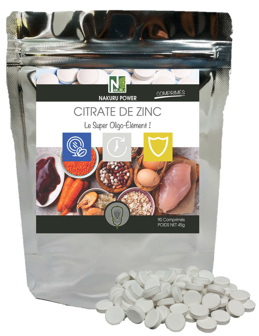 Citrate de Zinc | 90 Comprimés| Gamme Power | Fabriqué en France | "Le Super Oligo-Élément!"