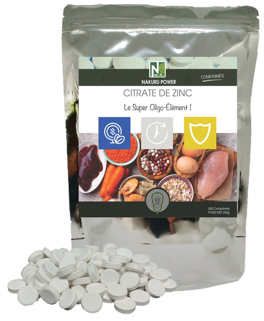 Citrate de Zinc | 500 Comprimés| Gamme Power | Fabriqué en France | "Le Super Oligo-Élément!" (Copie)