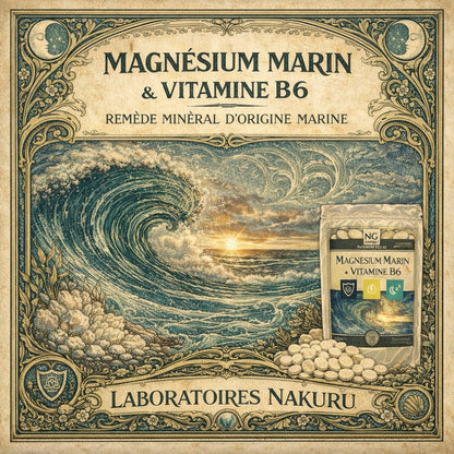 Magnésium Marin + Vitamine B6 | 500 Comprimés |  Gamme Relax | Fabriqué en France