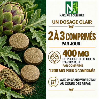 NAKURU Artichaut — 90 comprimés — Dosage