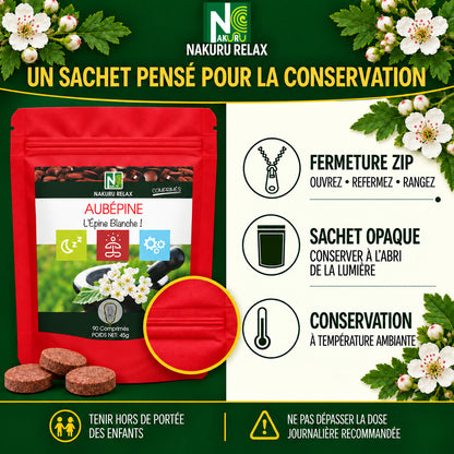 NAKURU Aubépine — 500 comprimés — Conservation