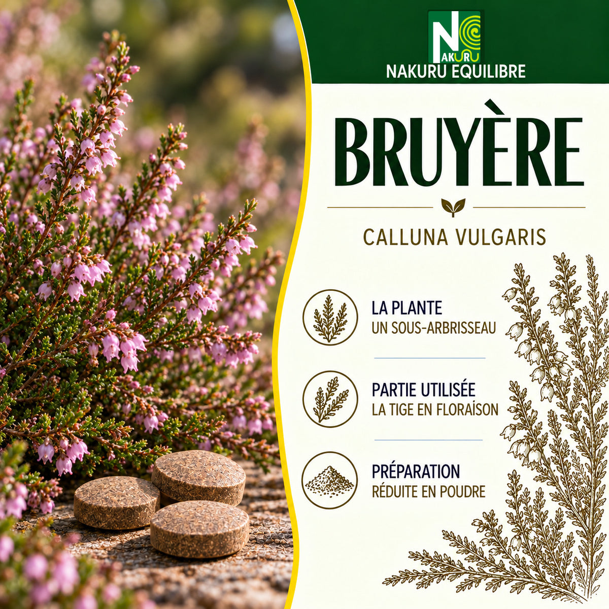 NAKURU Bruyère — 500 comprimés — Présentation