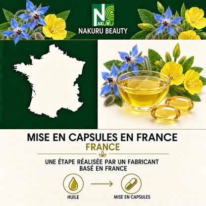 NAKURU Bourrache + Onagre — 60 capsules — Fabrication
