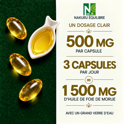 NAKURU Foie de Morue — 360 capsules — Dosage