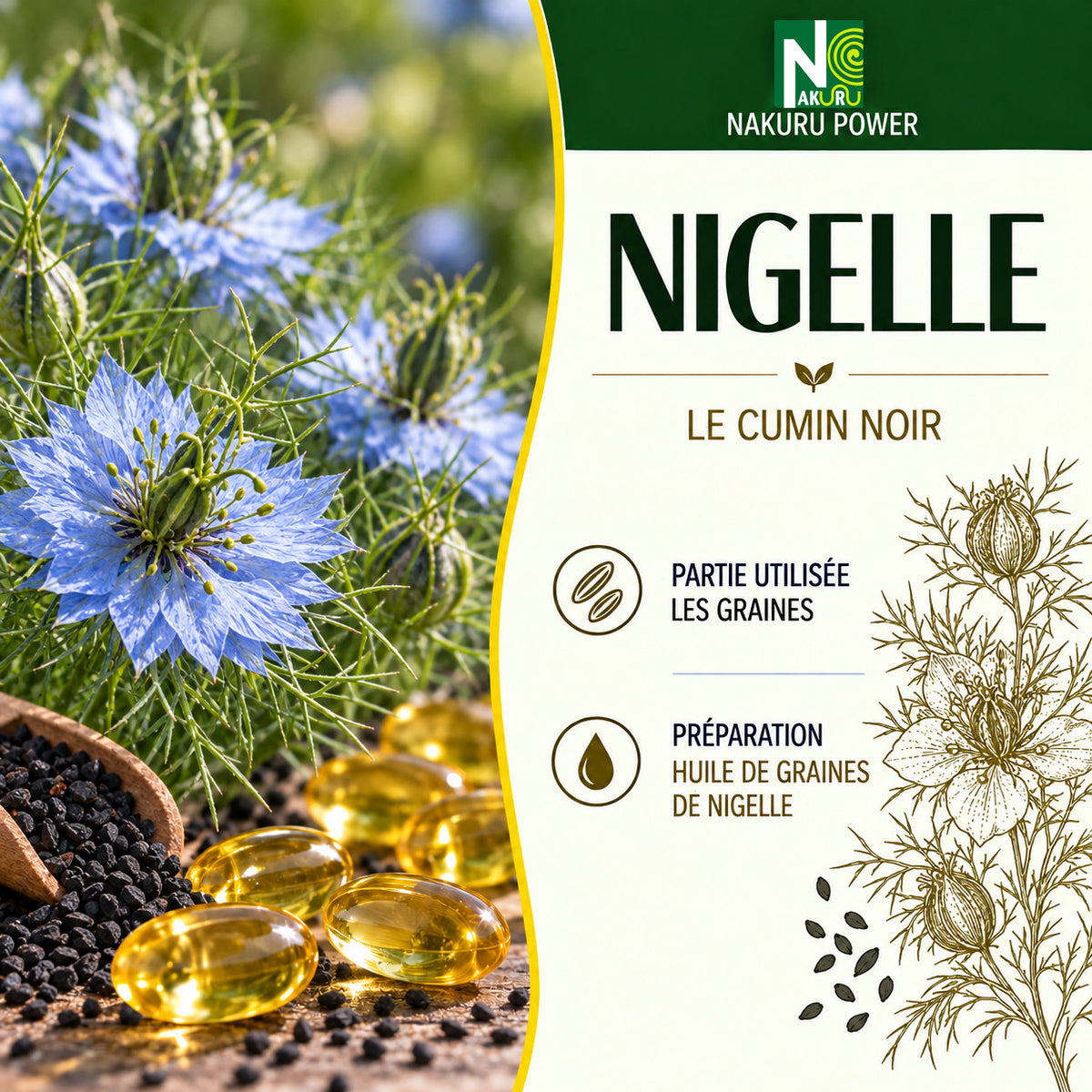 NAKURU Nigelle — 90 capsules — Présentation