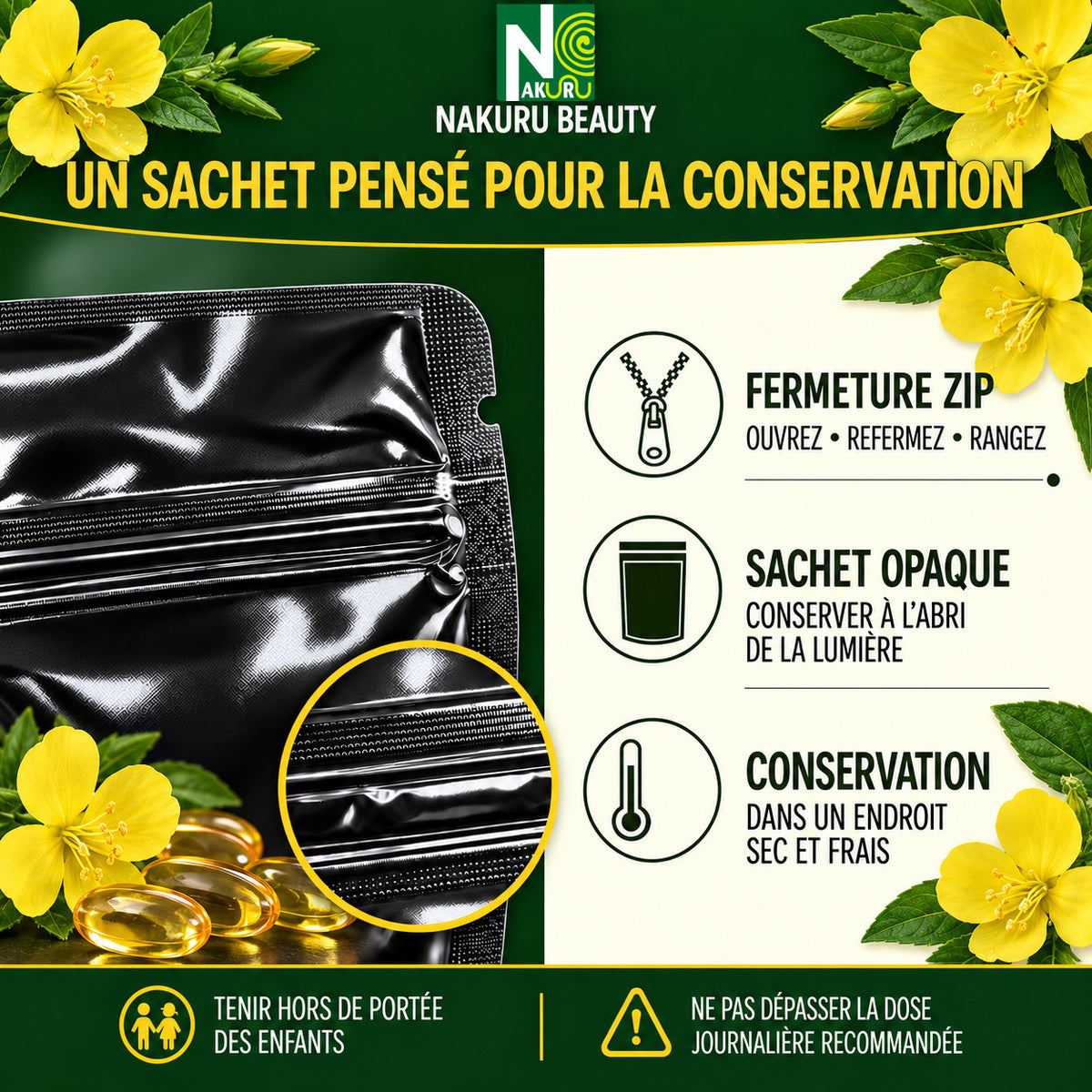 NAKURU Onagre — 60 capsules — Conservation