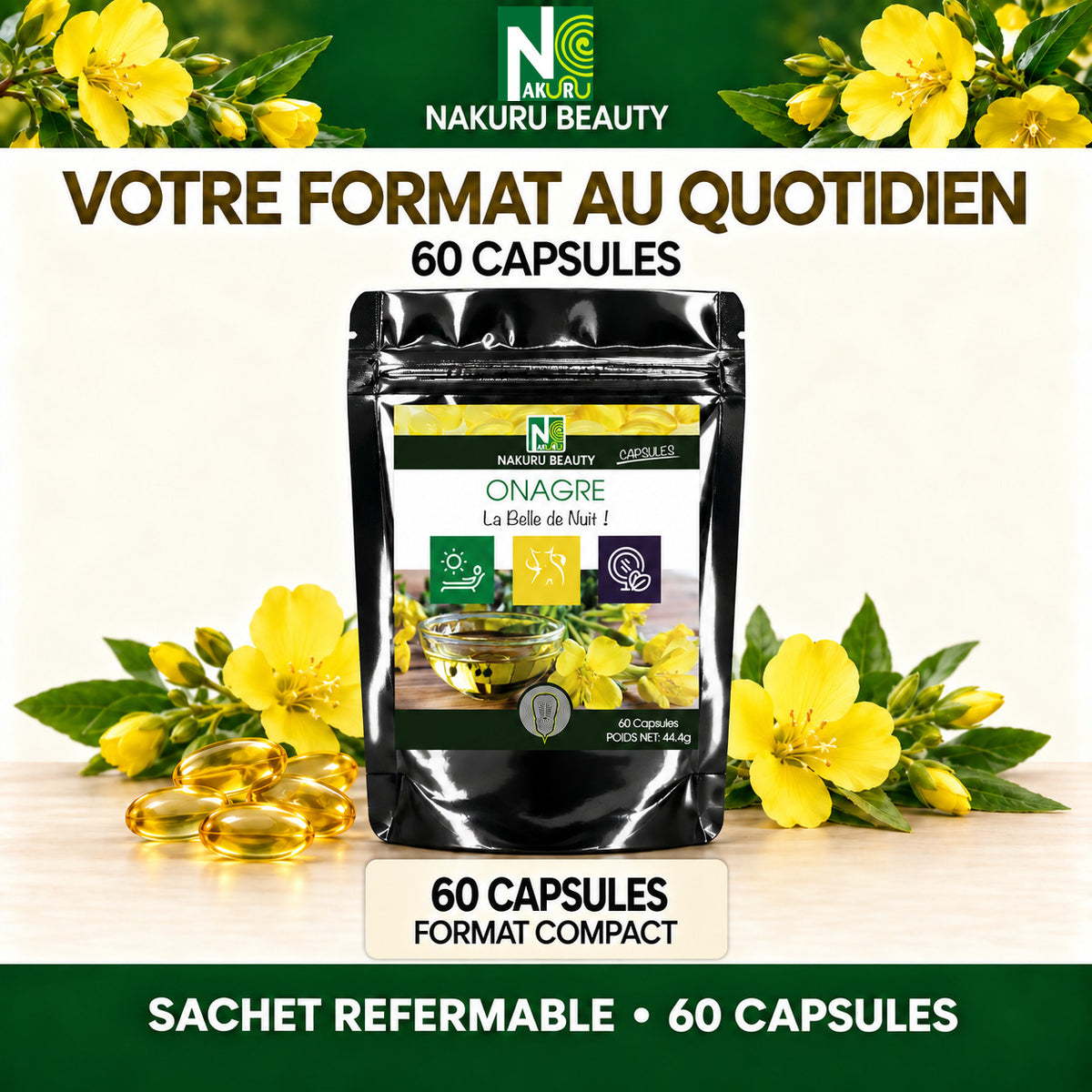 NAKURU Onagre — 60 capsules — Formats
