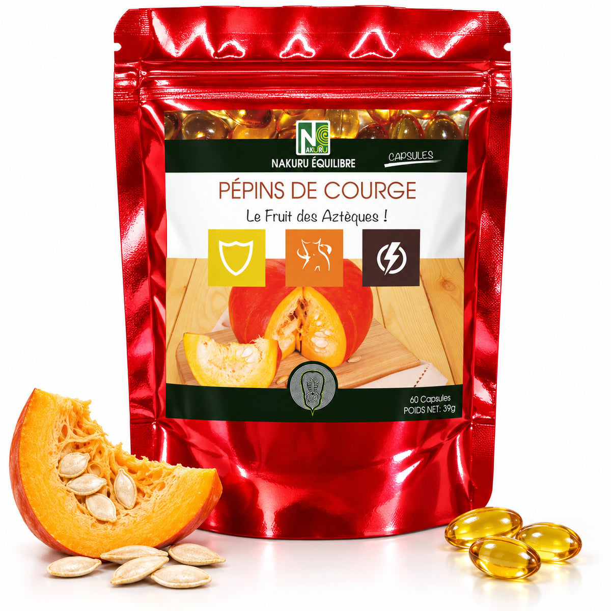 NAKURU Pépins de Courge — 60 capsules — Packshot
