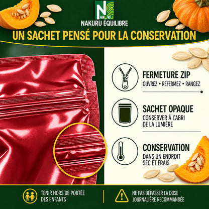 NAKURU Pépins de Courge — 60 capsules — Conservation