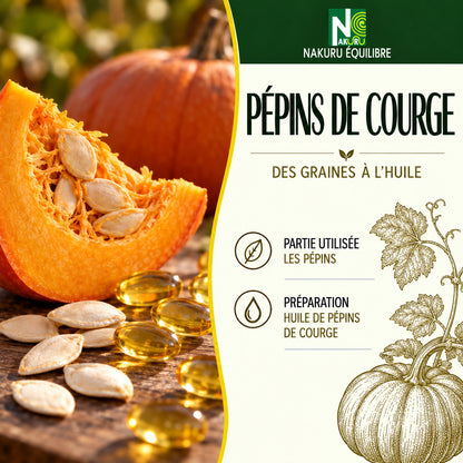 NAKURU Pépins de Courge — 60 capsules — Présentation