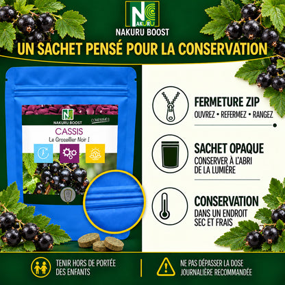 NAKURU Cassis — 90 comprimés — Conservation