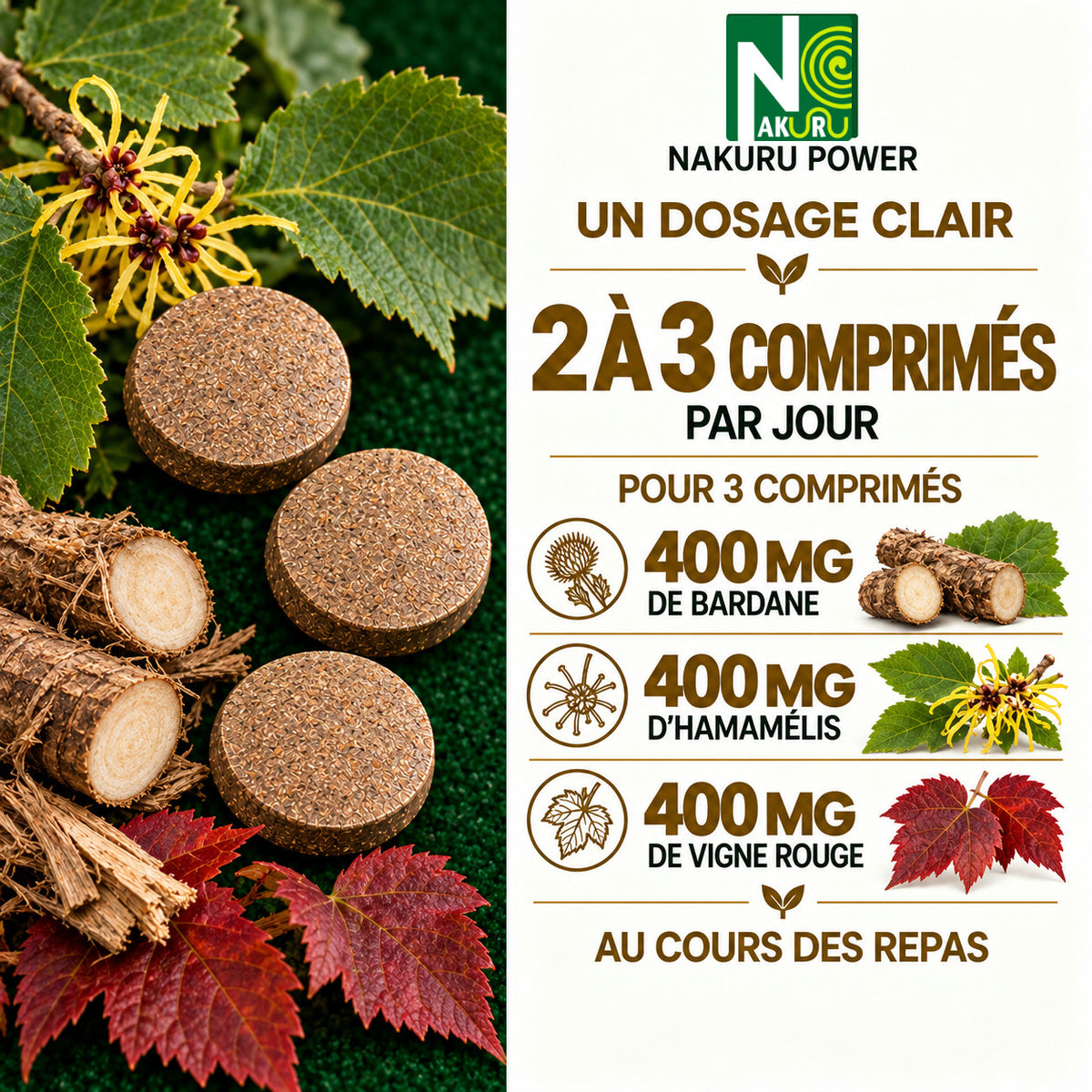 NAKURU Circulation — 500 comprimés — Dosage