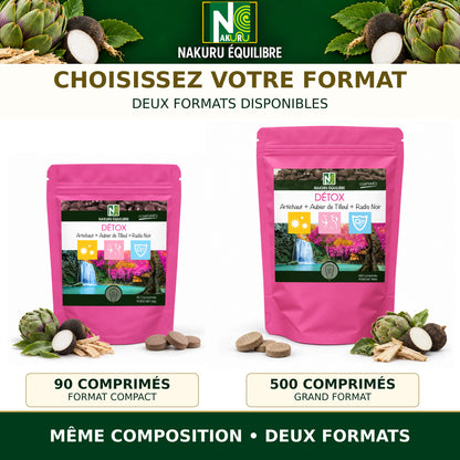 NAKURU Détox — 500 comprimés — Comparatif des formats