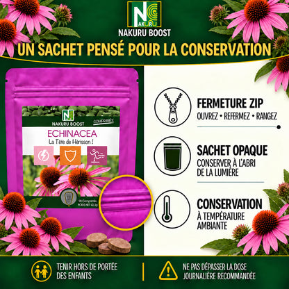 NAKURU Échinacéa — 90 comprimés — Conservation