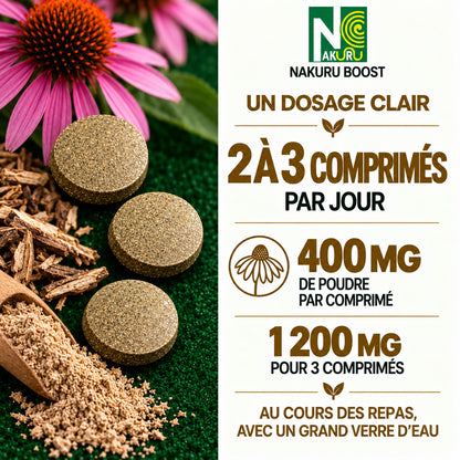 NAKURU Échinacéa — 90 comprimés — Dosage