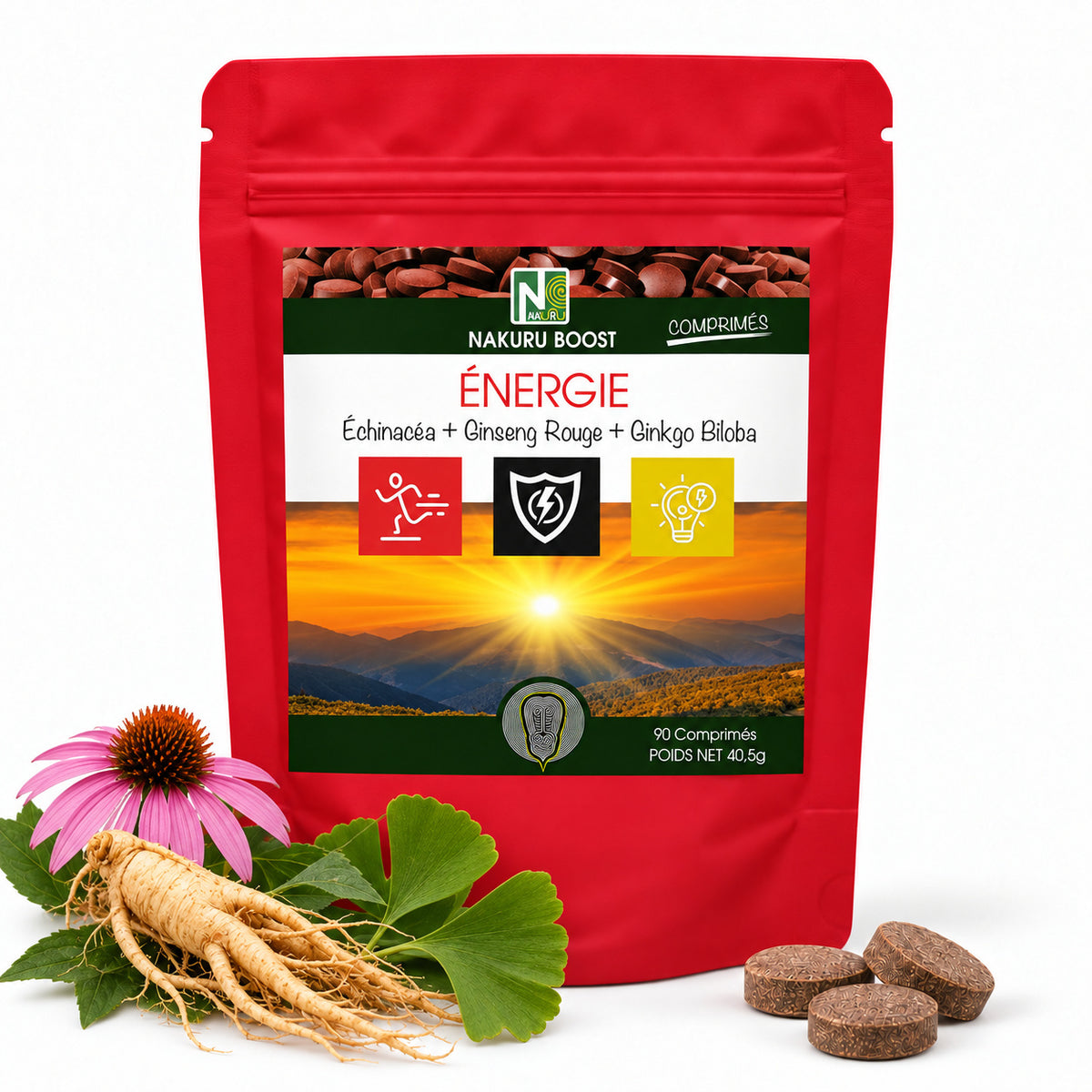 NAKURU Énergie — 90 comprimés — Packshot