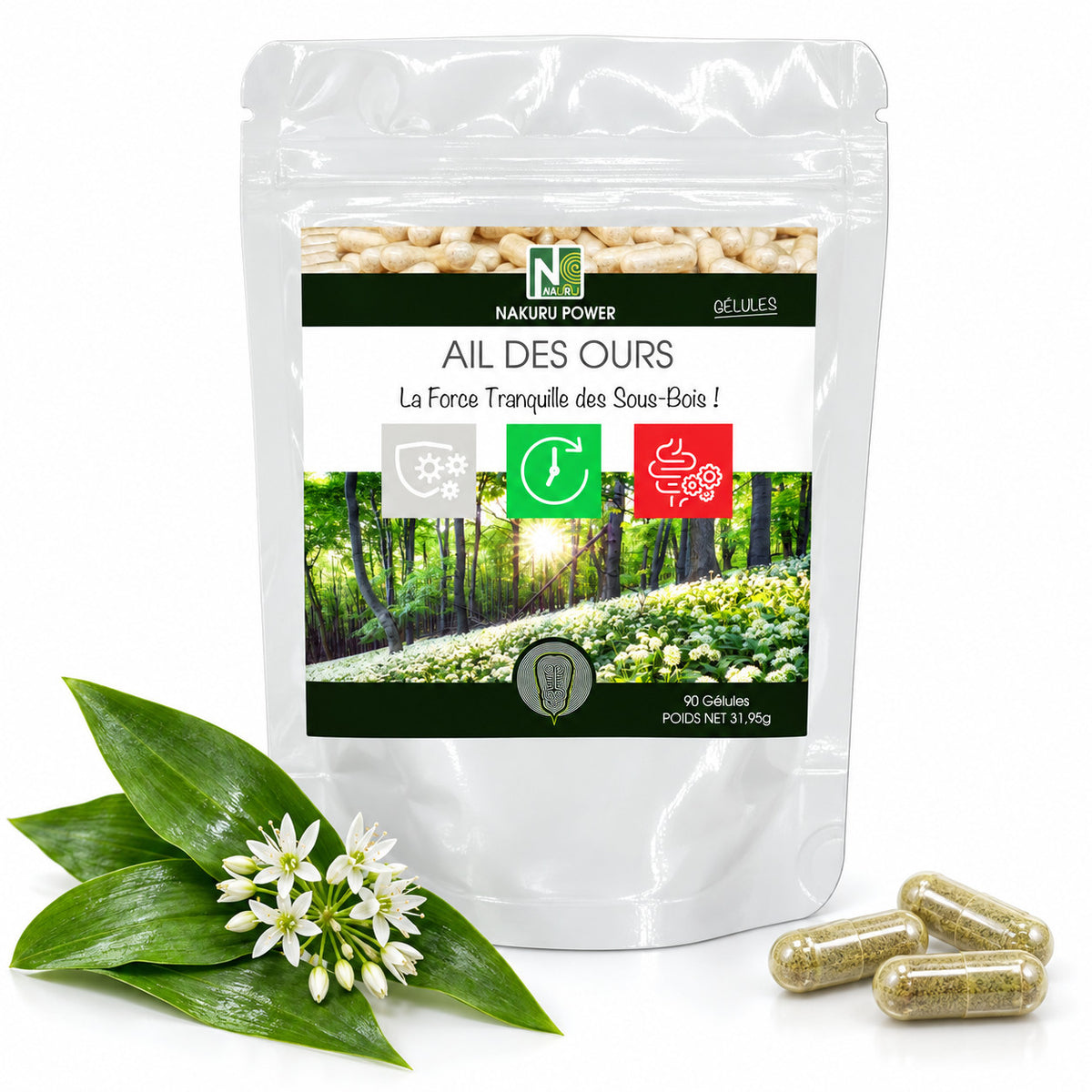 NAKURU Ail des Ours — 90 gélules — Packshot