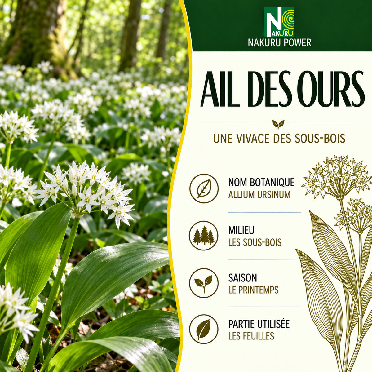 NAKURU Ail des Ours — 500 gélules — Présentation