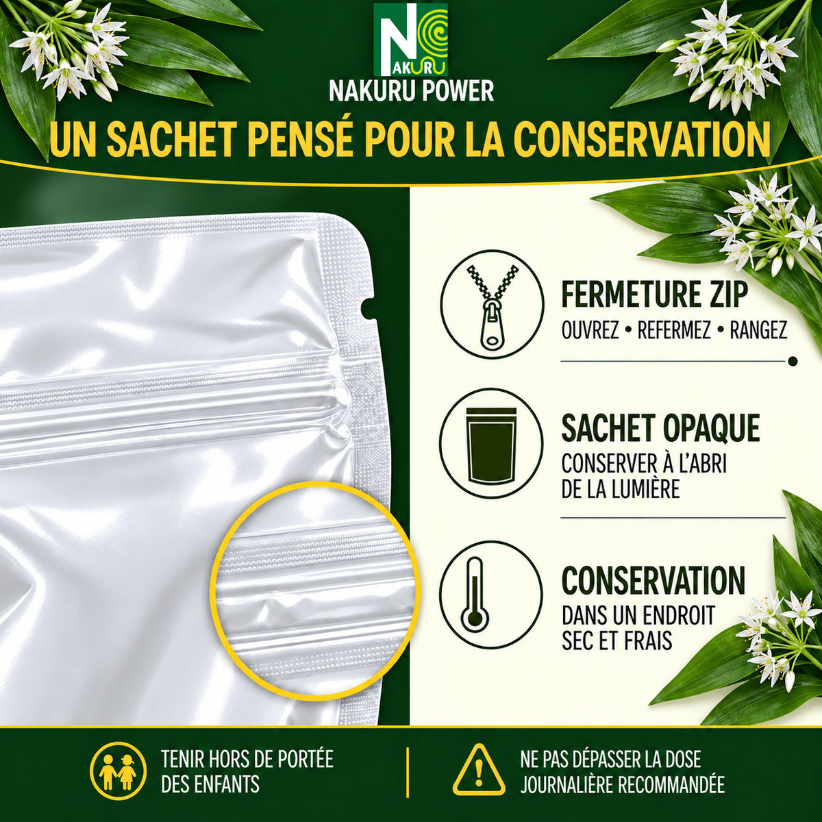 NAKURU Ail des Ours — 500 gélules — Conservation