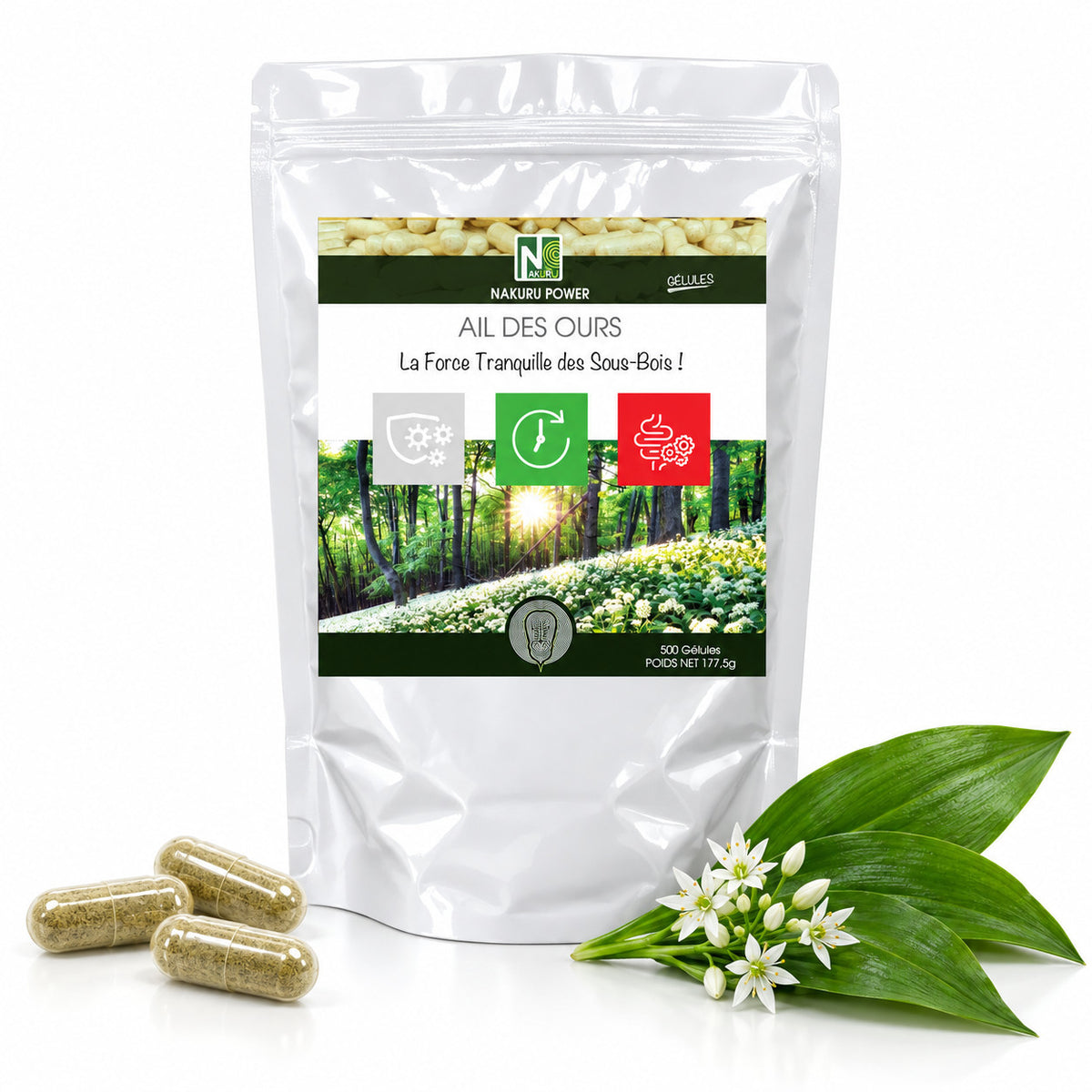 NAKURU Ail des Ours — 500 gélules — Packshot