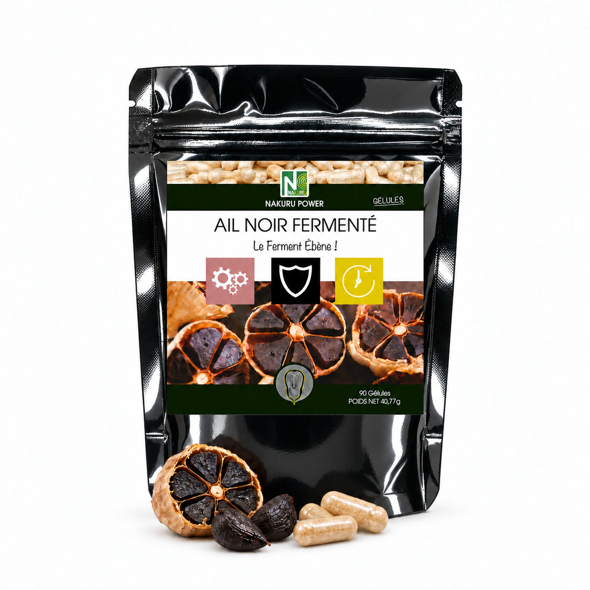NAKURU Ail Noir Fermenté — 90 gélules — Packshot
