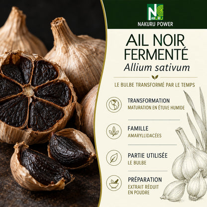 NAKURU Ail Noir Fermenté — 500 gélules — Présentation
