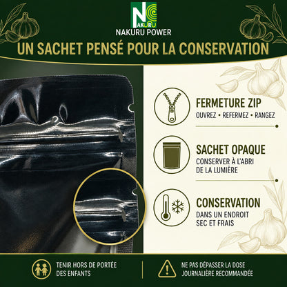 NAKURU Ail Noir Fermenté — 500 gélules — Conservation