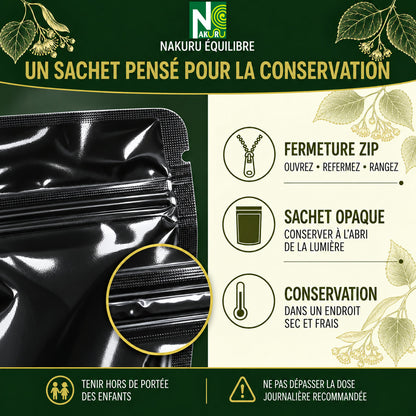 NAKURU Aubier de Tilleul — 500 gélules — Conservation