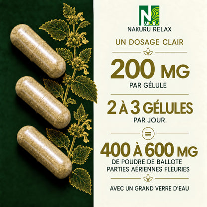 NAKURU Ballote — 500 gélules — Dosage