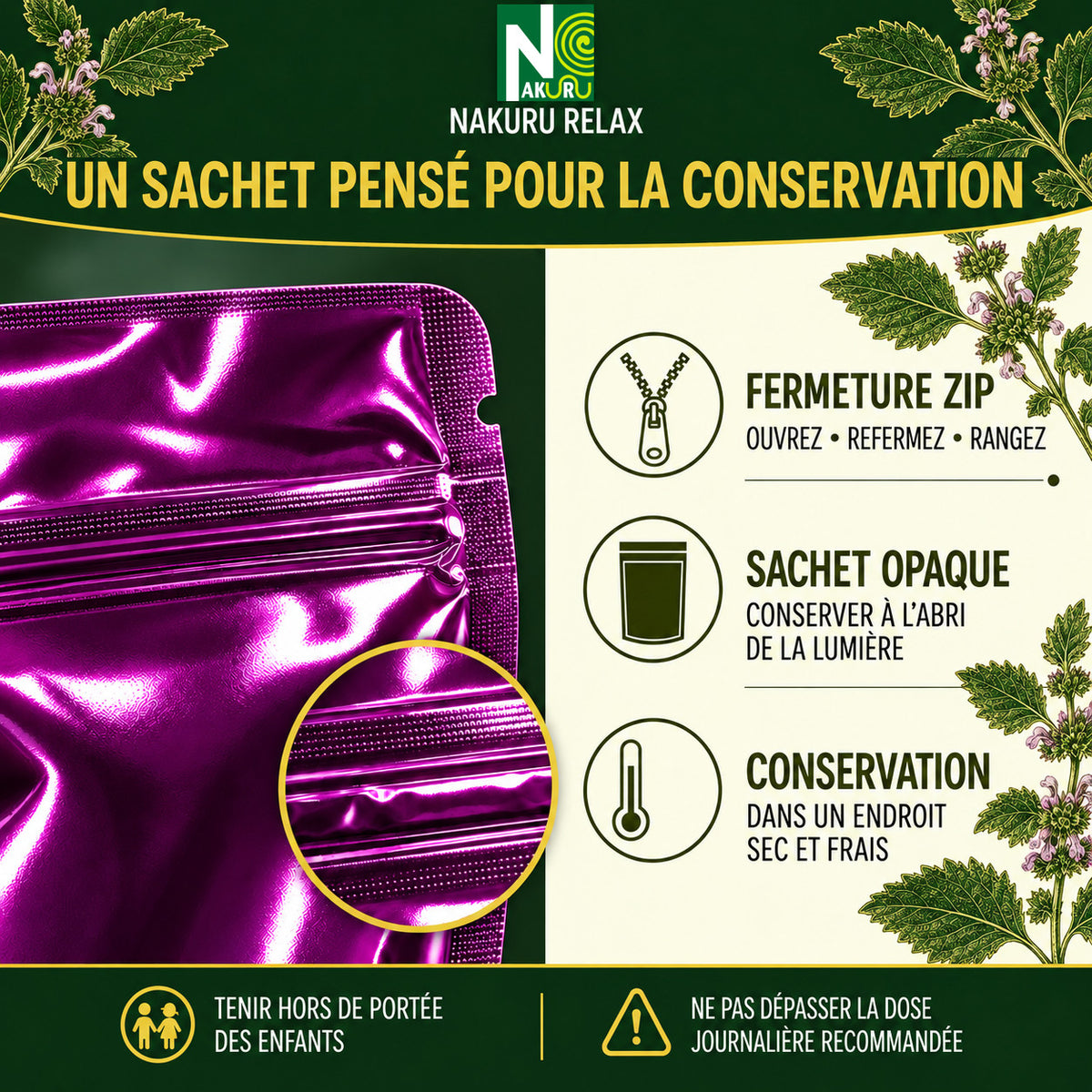 NAKURU Ballote — 500 gélules — Conservation