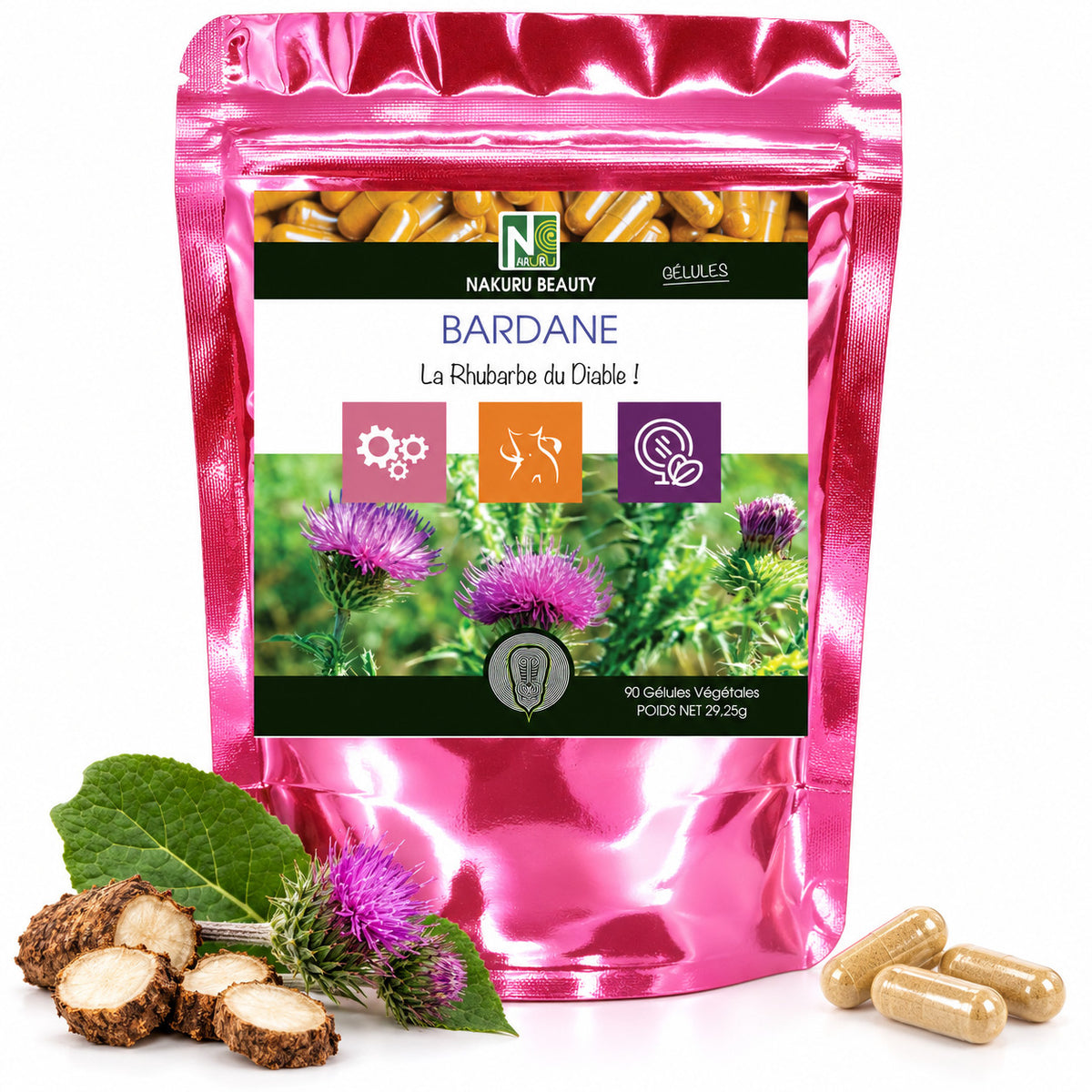 NAKURU Bardane — 90 gélules — Packshot