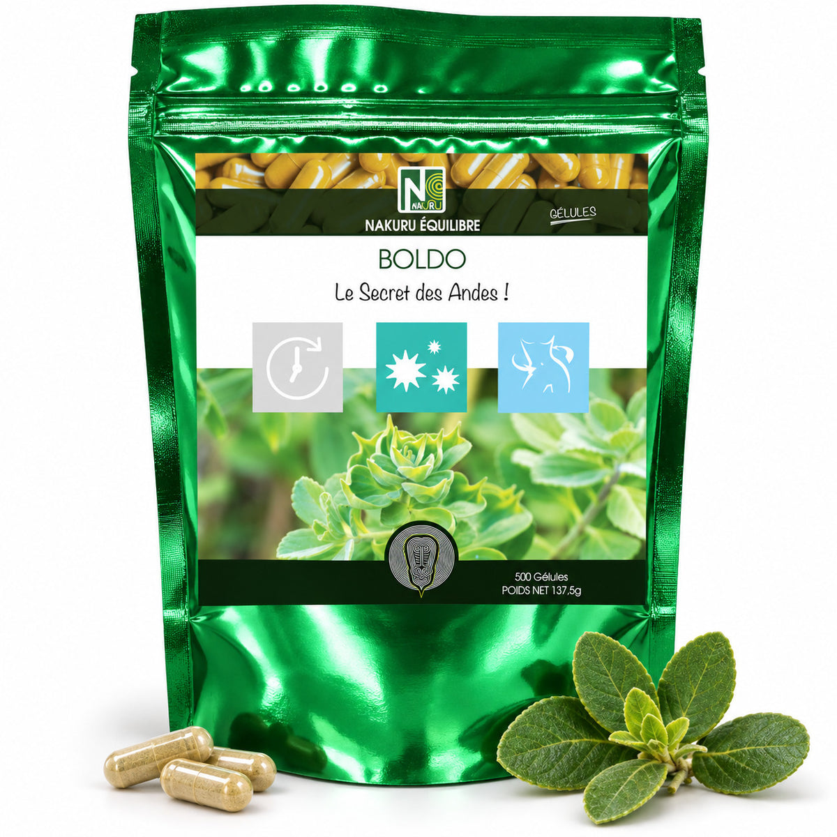NAKURU Boldo — 500 gélules — Packshot