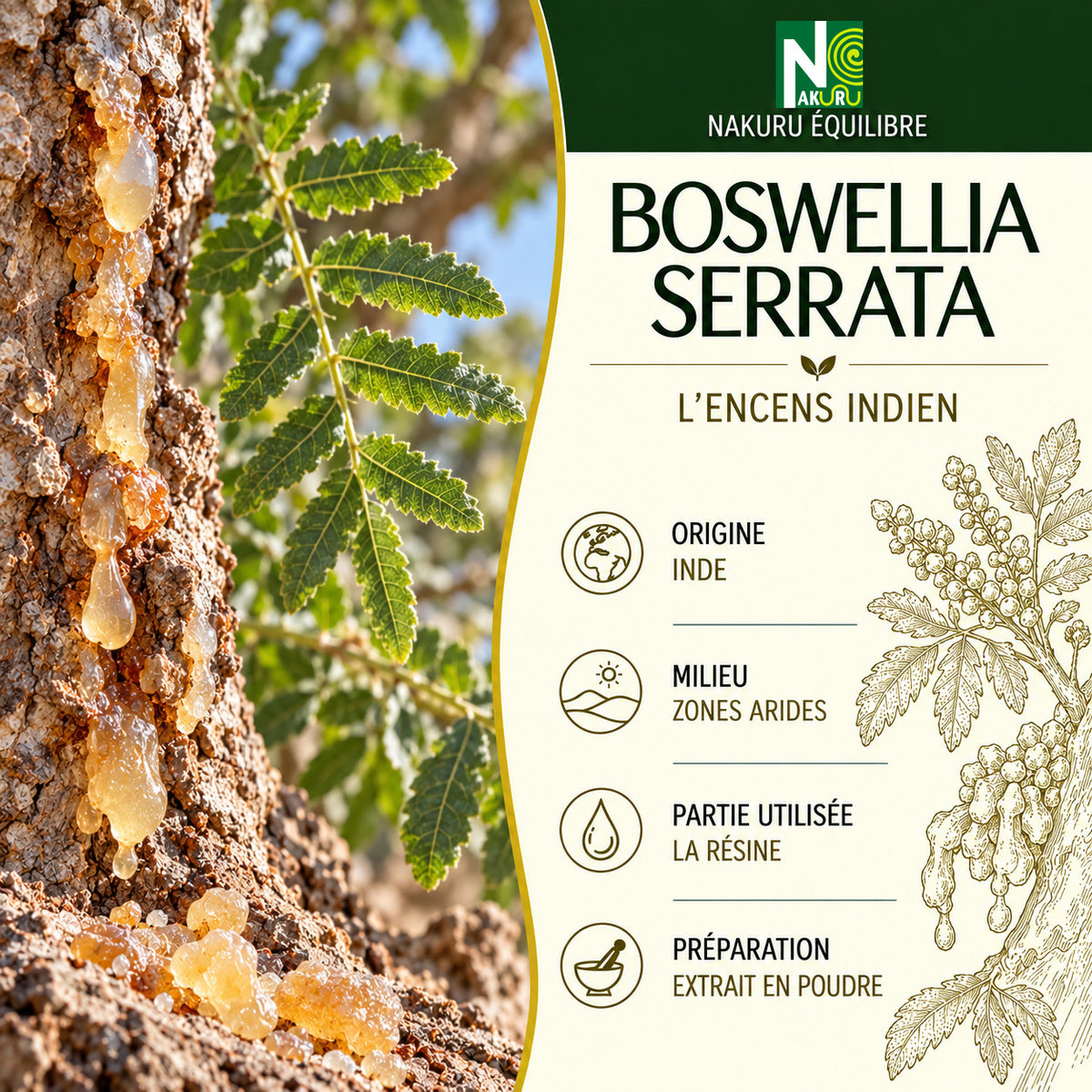 NAKURU Boswellia — 500 gélules — Présentation