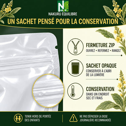 NAKURU Bouillon Blanc — 500 gélules — Conservation