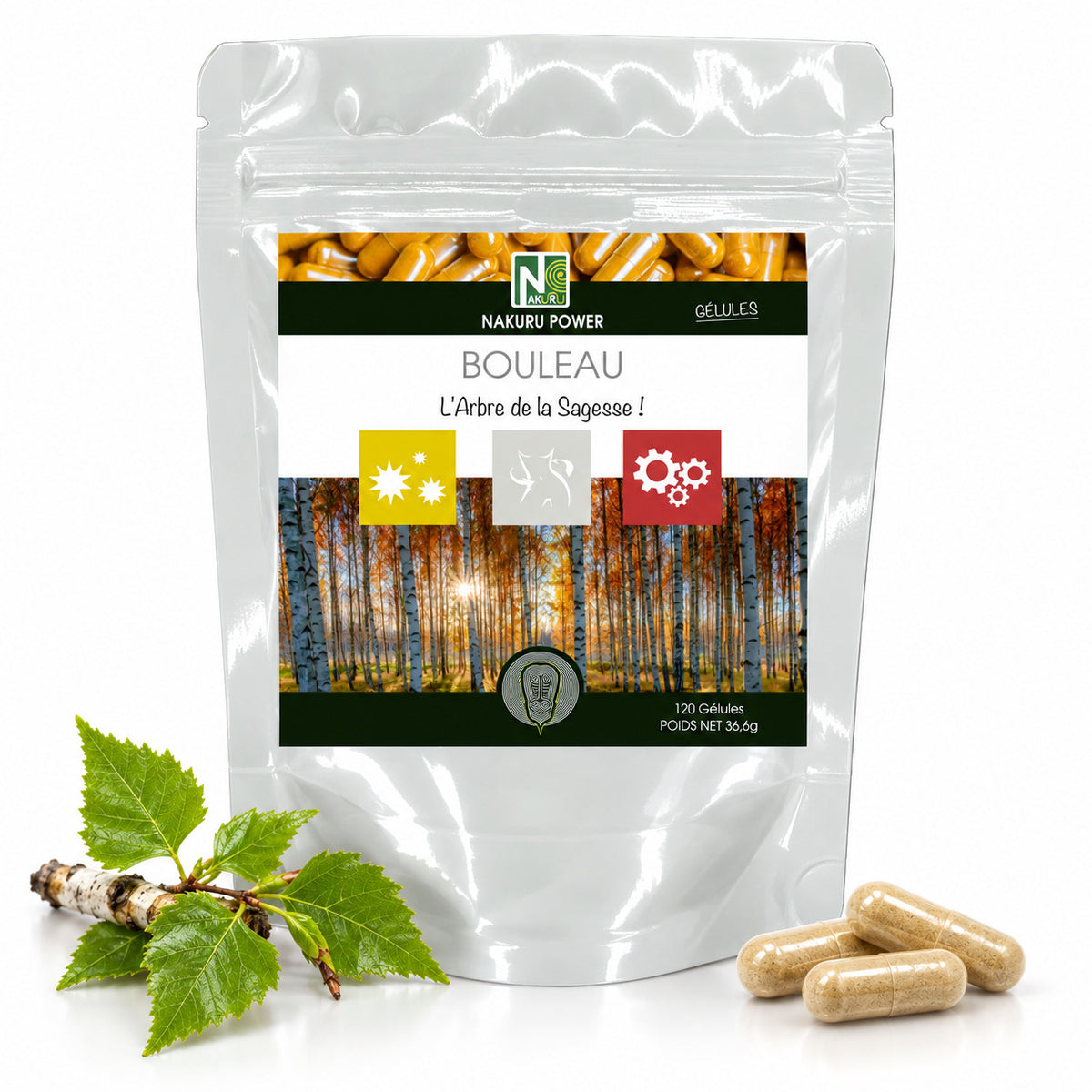NAKURU Bouleau — 120 gélules — Packshot