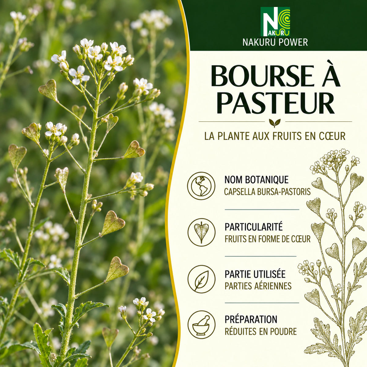 NAKURU Bourse à Pasteur — 500 gélules — Présentation