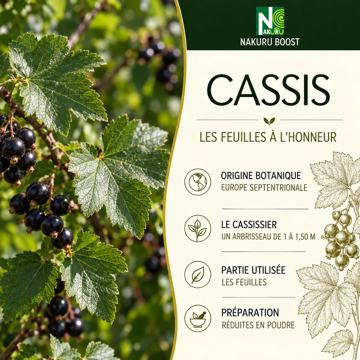 NAKURU Cassis — 500 gélules — Présentation