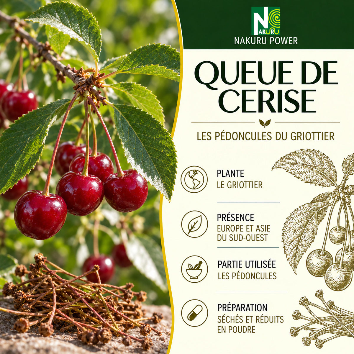 NAKURU Cerise Queue — 500 gélules — Présentation