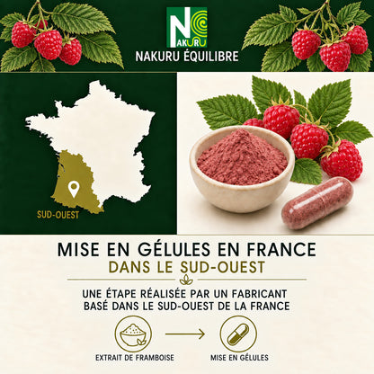 NAKURU Cétone de Framboise — 500 gélules — Fabrication