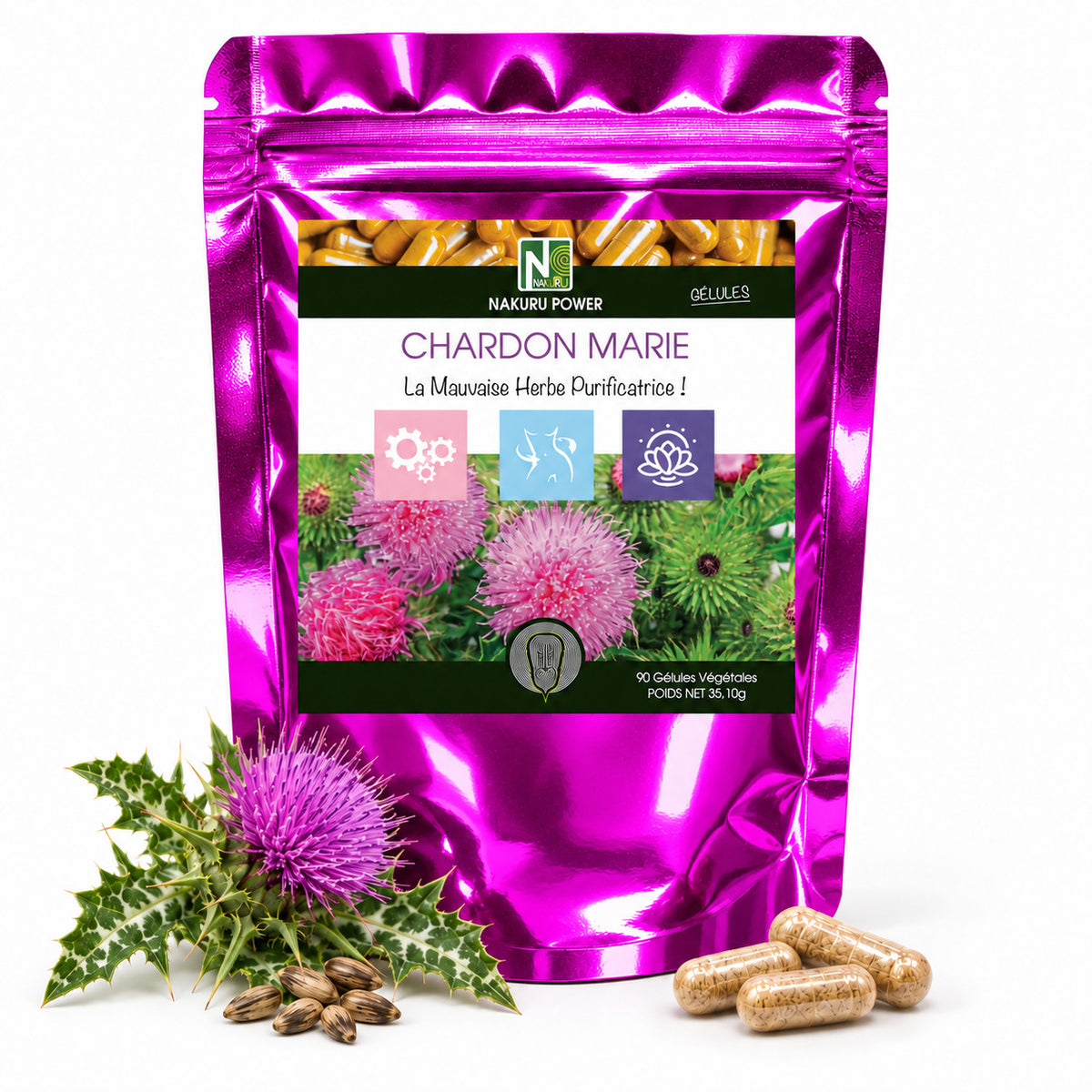 NAKURU Chardon Marie — 90 gélules — Packshot